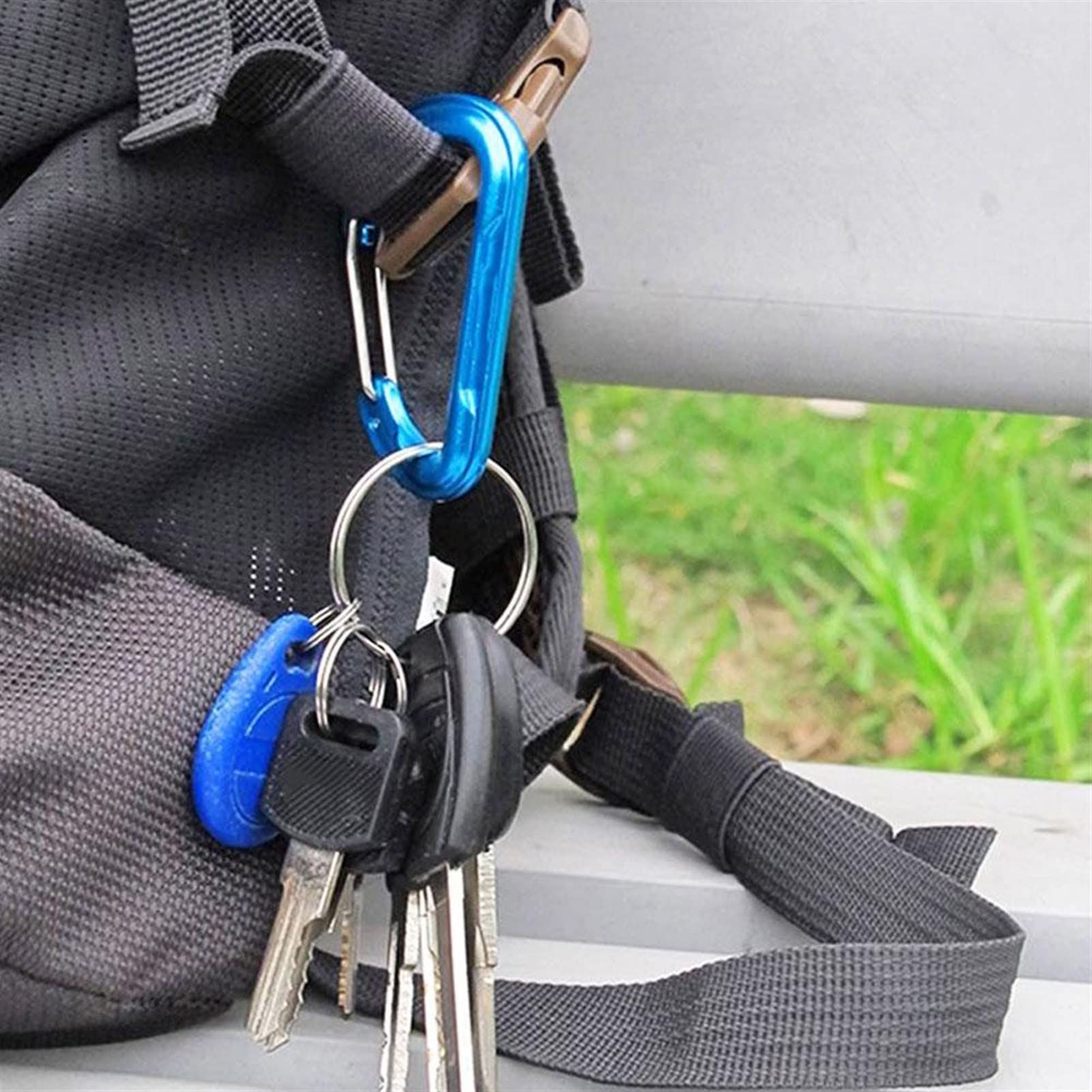 1 pz durevole 12KN D moschettone chiave in alluminio cancello a molla clip di bloccaggio zaino amaca campeggio escursionismo arrampicata attrezzatura