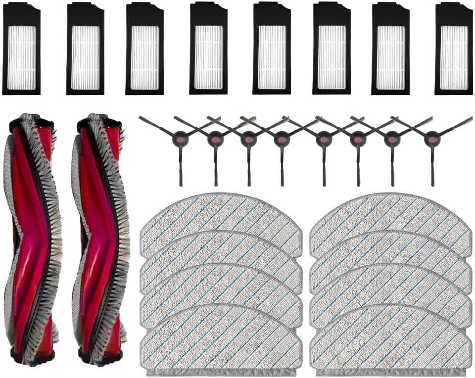 Replacement Parts Kit For Yeedi For C12 Pro Plus Vacuum,26-Piece Set With Roller Brushes,Side Brushes And Mops For Efficient Cleaning