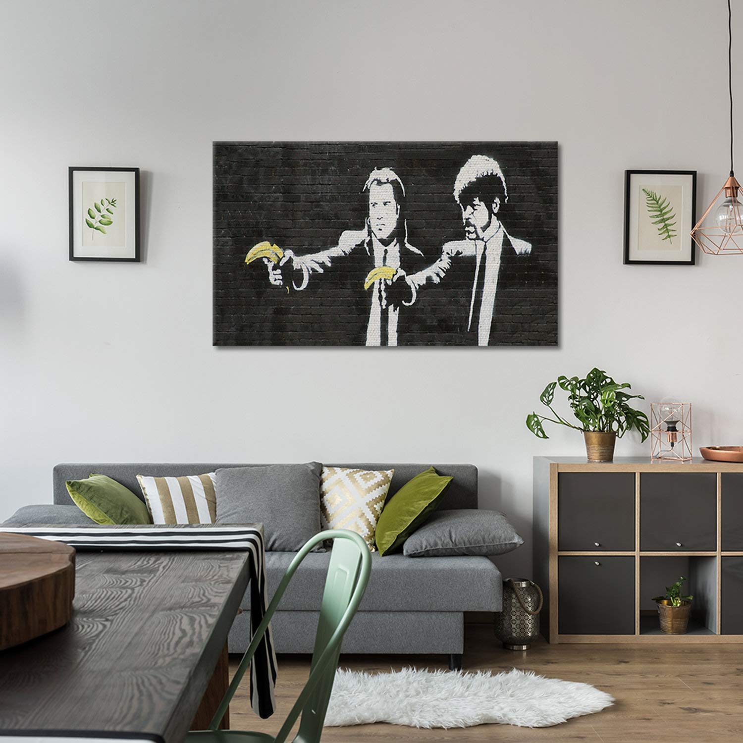 Amazon.com: Banksy Pulp Fiction On Canvas Art - Wall Funny Movie
