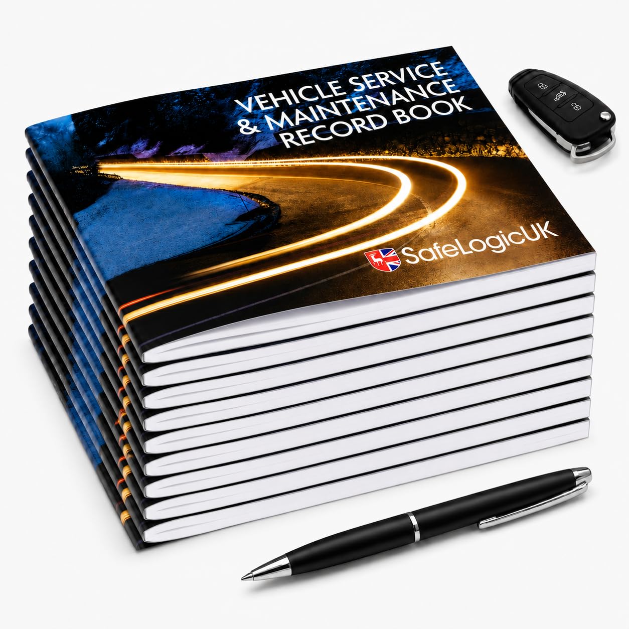 Blank Service History Books, 10 Pack, Car Service Book, Van Maintenance Record, Replacement Vehicle Logbooks, Bulk Fleet Trade Pack, UK Format