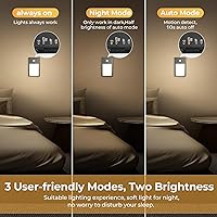 Vista 3 de VST Luces nocturnas con sensor de movimiento, luces de escalera recargables con instalación de succión magnética para interiores, dormitorio