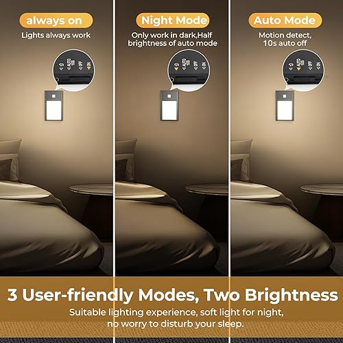 Miniatura 3 de VST Luces nocturnas con sensor de movimiento, luces de escalera recargables con instalación de succión magnética para interiores, dormitorio,