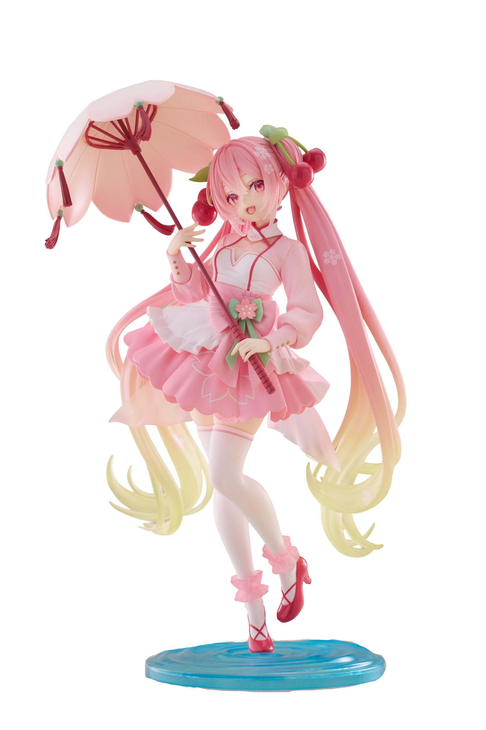 Hatsune Miku AMP PVC Statue Newley Written Sakura Miku Sakura Dress Ver. 21 cm