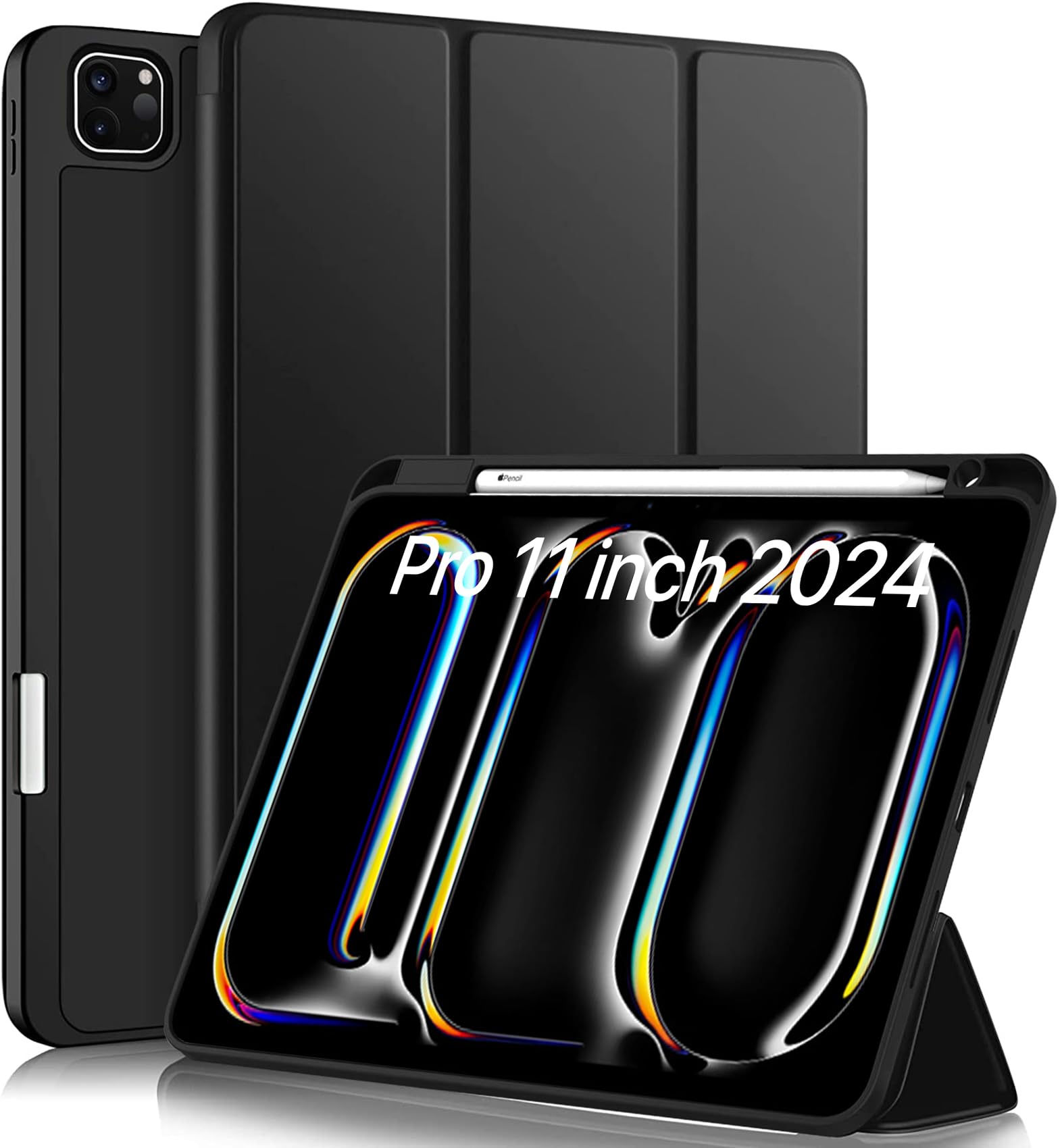 Robustrion Cover for iPad Pro 11 inch Cover Case 5th Generation (M4 2024) with Pencil Holder, Case Cover for iPad Pro 11 inch 2024 [Auto Sleep Wake Support] - Black (B0D42GYTG6) Amazon Price History, Amazon Price Tracker