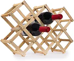 Porta Vinho de Madeira Suporte 8 Garrafas Retrátil para Mesa Rack Adega Armário Bar Cozinha