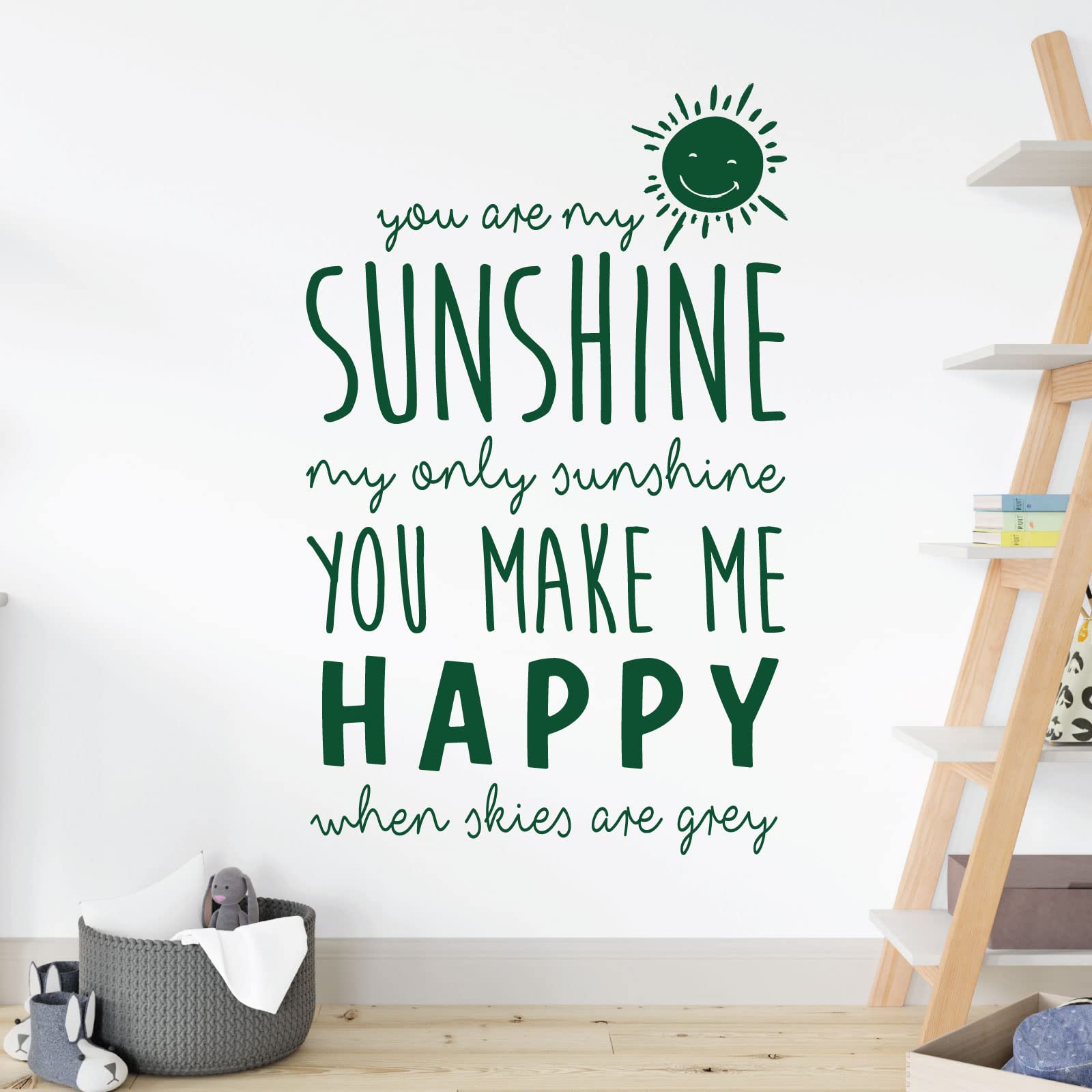 You are My Sunshine, My Only Sunshine - Nursery Decal Wall Sticker [Medium] [Forest]