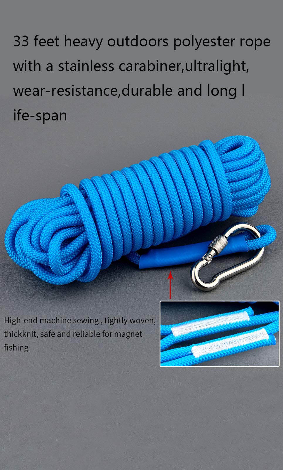 Mutuactor - Magneti da pesca, 200 kg, potenti magneti al neodimio N52 con corda resistente da 10 m, magnete per recupero e recupero magnetico