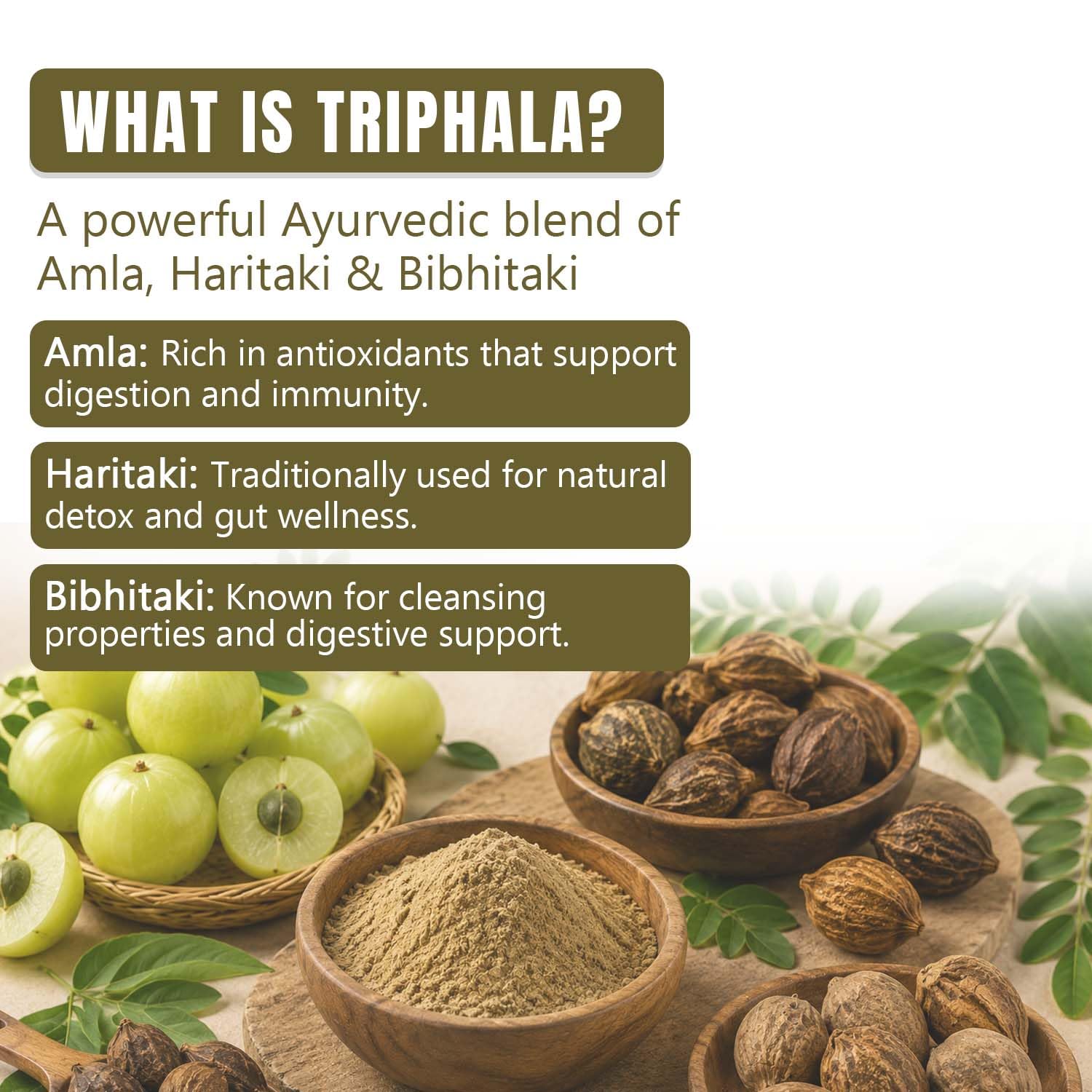 Triphala Powder/Churan - 100g (Pack of 01)| Supplement & Immunity Booster | Haritaki, Bibhitaki & Amla | Ayurvedic Herbal Supplement | Pack of 1 — Amazon image 7