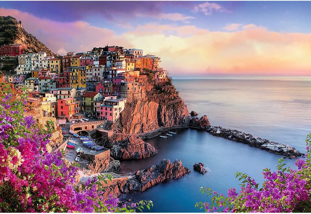 Trefl View of Manarola 1500 Piece Jigsaw Puzzle Red 33"x23" Print, DIY Jigsaw, Creative Fun, Classic Puzzle for Adults and Children from 14 Years Old