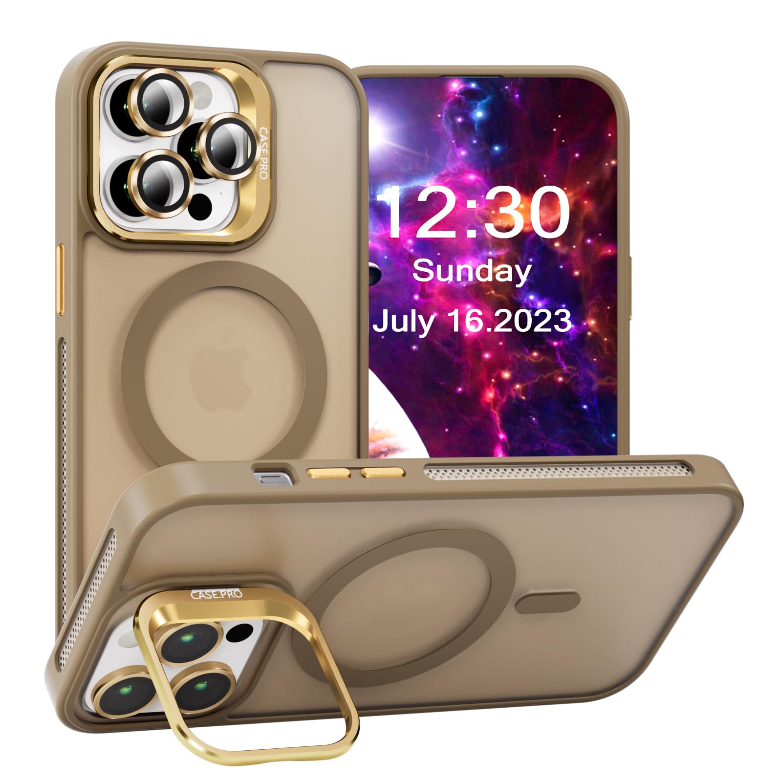 CasurvivePro Custodia protettiva magnetica, adatta per iPhone 16 Plus, custodia per fotocamera, supporta la ricarica wireless, opaca ultra sottile, resistente agli urti, custodia rigida per telefono