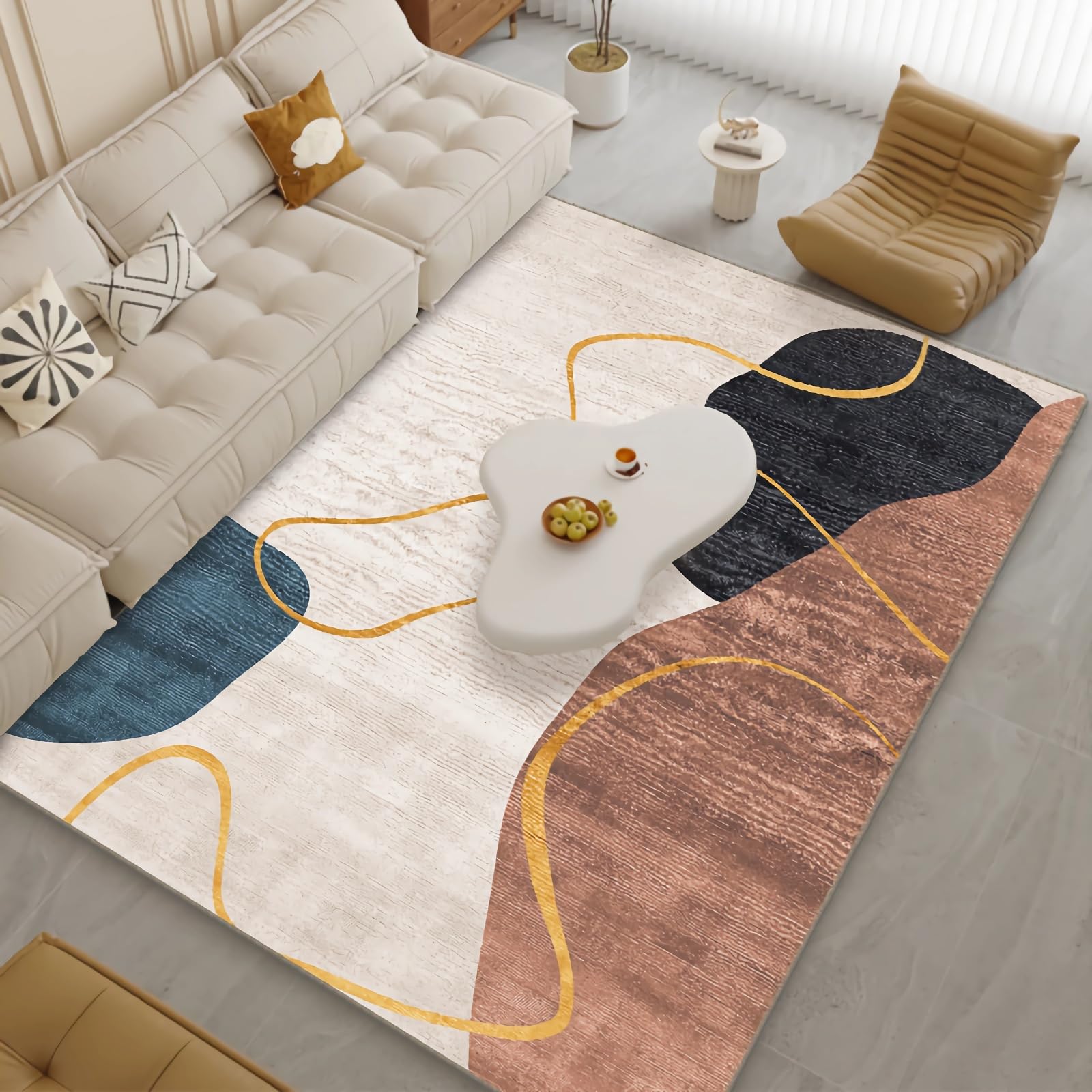 Tapis de cuisine marron et noir au design géométrique pour réinventer votre intérieur