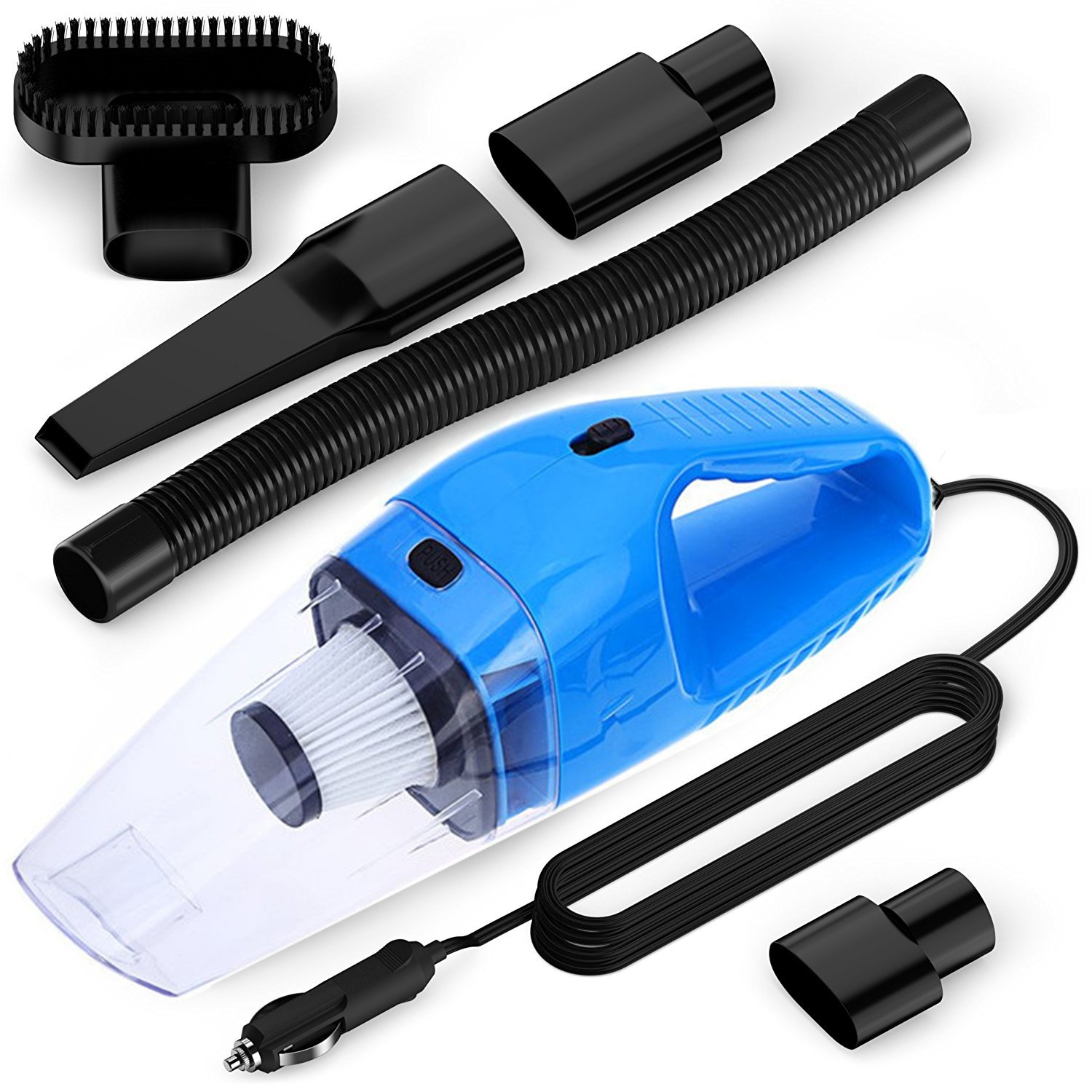 Car Vacuum Cleaner 120W DC 12V 4000PA Suction Portable Handheld Car Vacuum Wet & Dry Auto Vacuum Dust Buster Cleaner Tools with 14.8FT 4.5M Power Cord