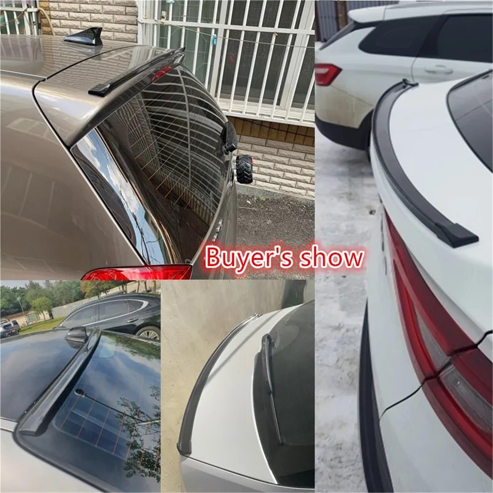 Spoiler universale per auto in fibra di carbonio 5D Ala styling fai-da-te Tutti i modelli di veicoli Spoiler Laterale per Auto(Carbon fiber grain)