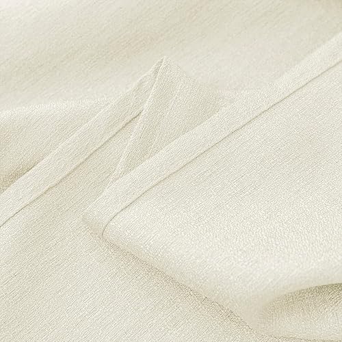 Miniatura 89 de Yancorp Khaki Kitchen Tier Curtains - 36 Inch Linen Textured Short Farmhouse Cafe Curtains for Small Windows in Bathroom or Laundry Room