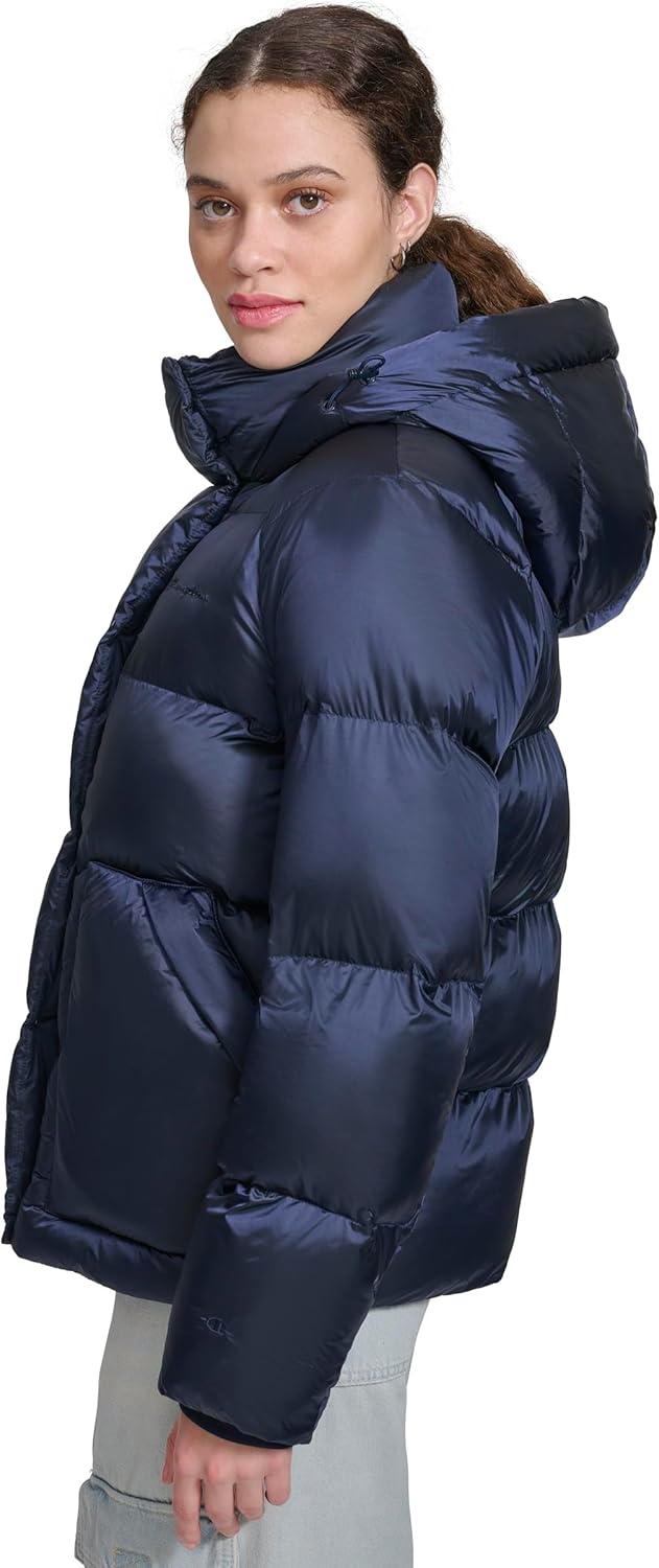 Champion womens Quilted Mid-weight Puffer Jacket With Hood - Image 4