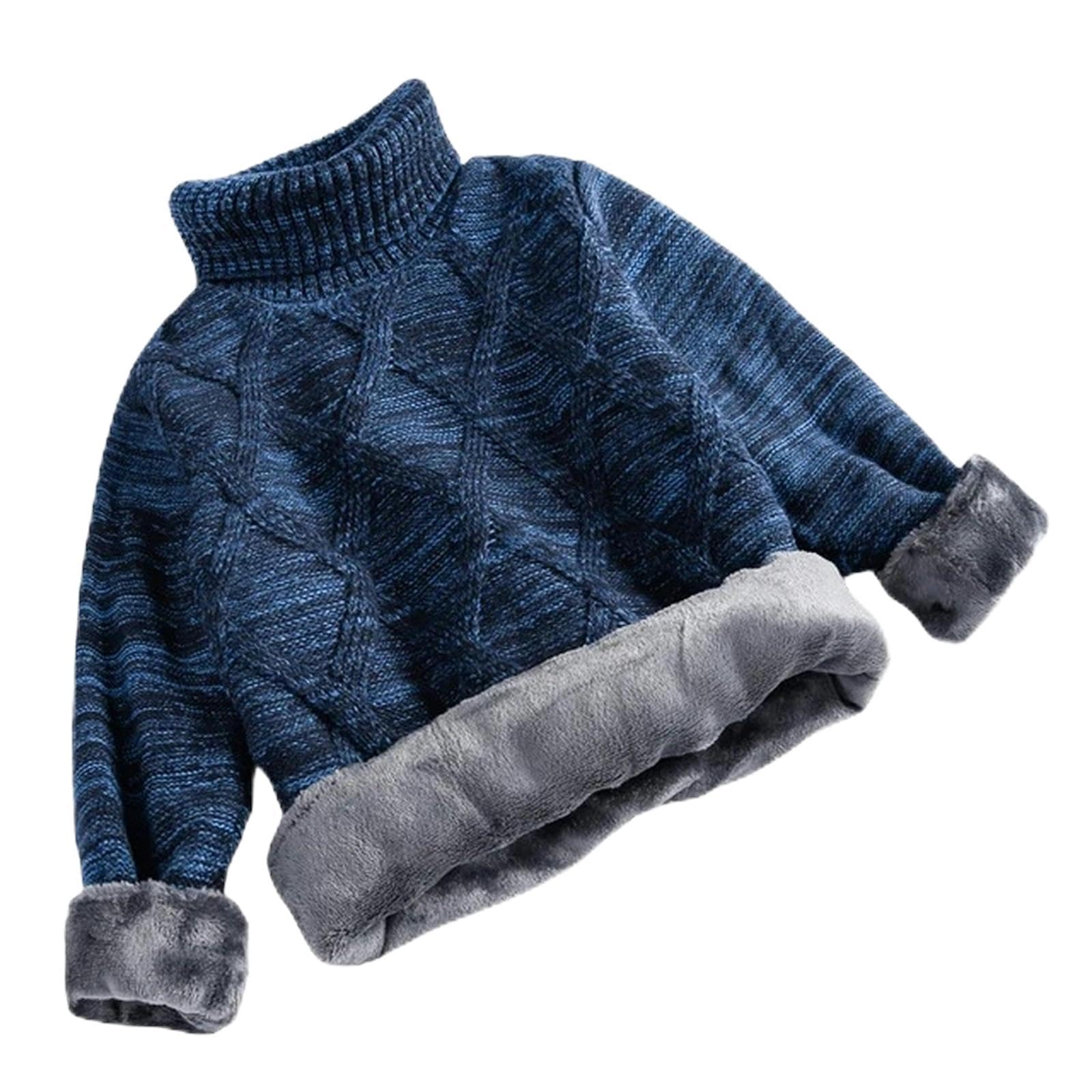 Zonto Winterunterwäsche für Kinder Winter Jungen Rollkragenpullover, Samt Verdickte Kinder Herbstpullover, Kinder Tops, Jungen Kleidung-B-4T(Größe110)