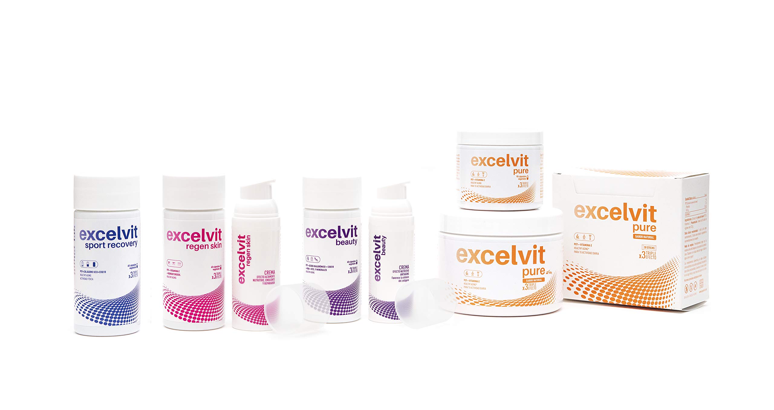 Excelvit® Pure Sabor Limón Complemento Alimenticio para Adultos - Ideal para Enjevecimiento Saludable - con 1200 Moléculas de Alto Valor Biológico - Fuente de Proteínas y Vitamina B - 150G