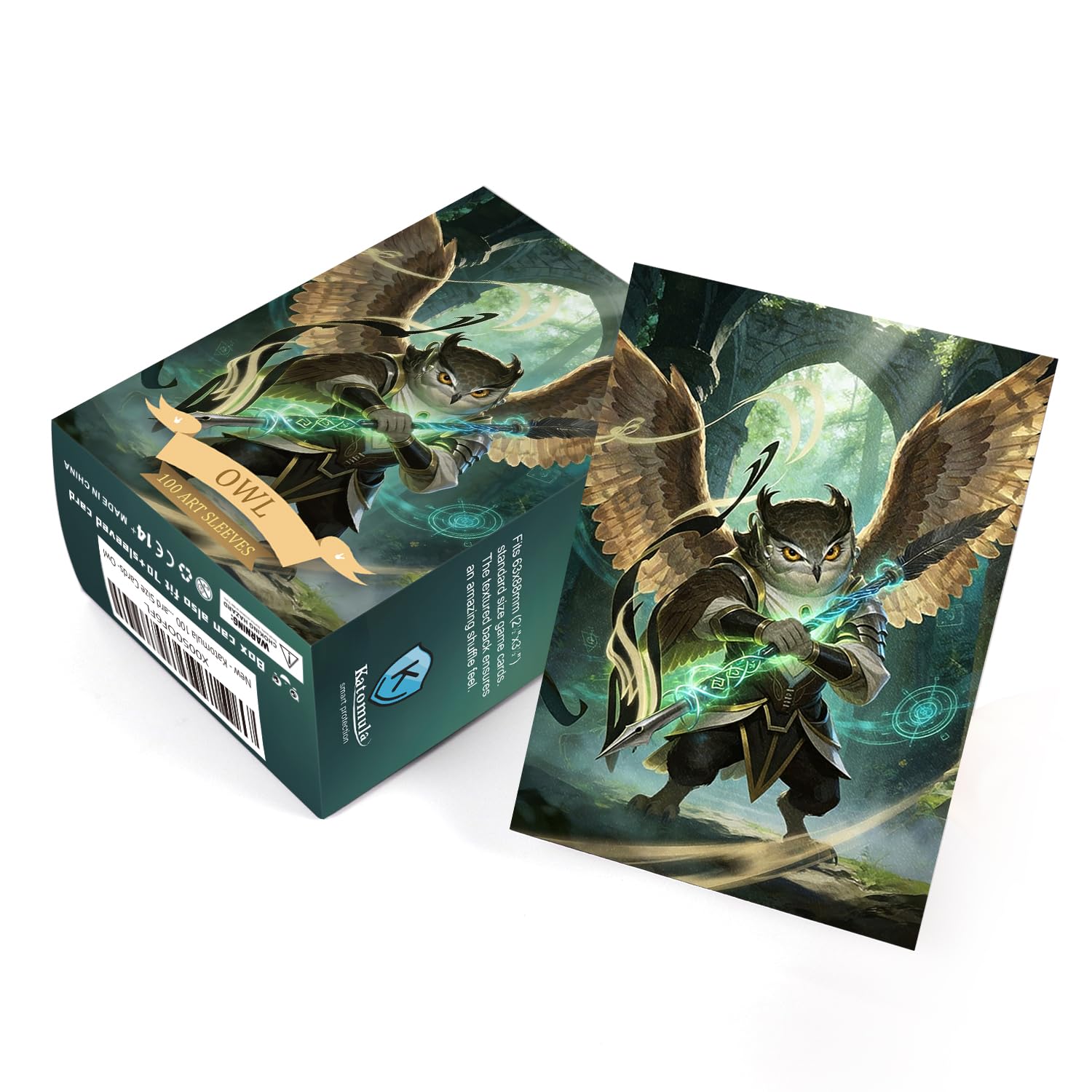 Amazon.com: Katomula 100 MTG Card Sleeves with 100 Inner Sleeve, Textured  Back Art Sleeves, Fit Standard Size Cards- Owl : Toys & Games