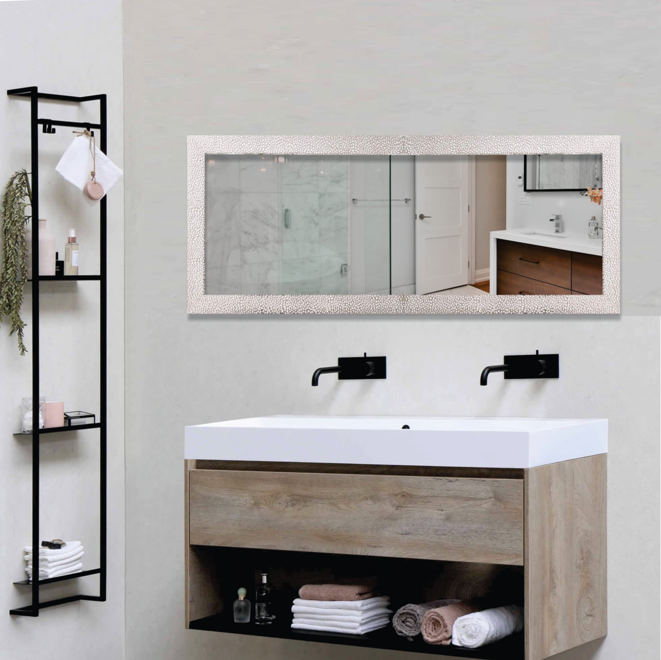 Elegant Long Rectangle Wall Mirror - 15x40 Inches -3