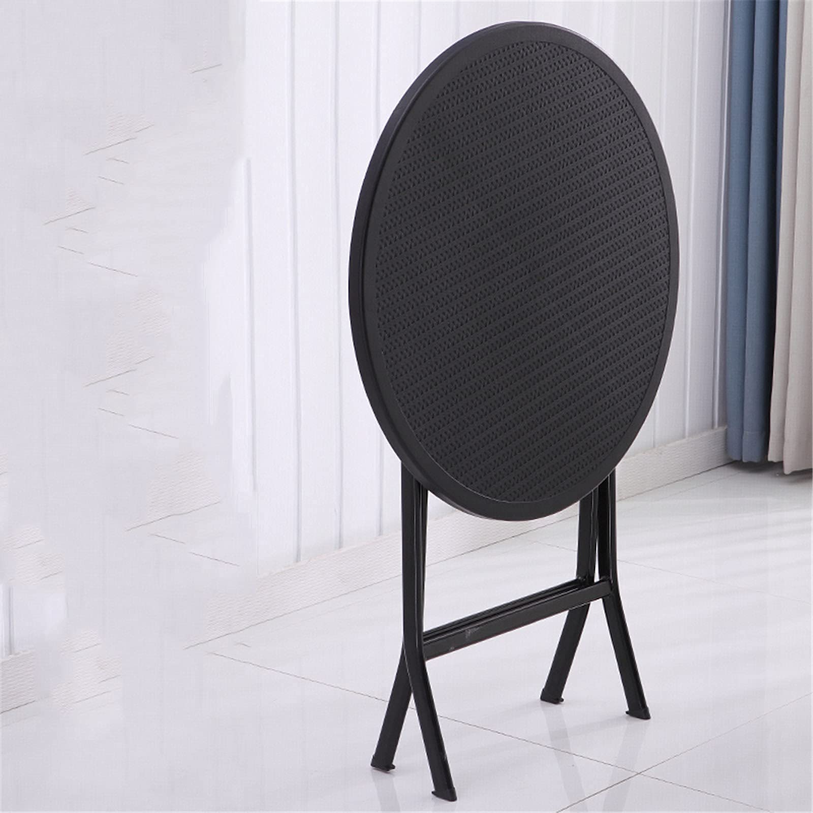 60 cm weißer Garten-Couchtisch, klappbarer Outdoor-Esstisch, Picknick-Tische, Innen-Küchen-Ausstellungstisch, Arbeitstisch, runde Wohnzimmertische – PP-Tischplatte, weiß, 60 x 60 x 73 cm, hergestellt