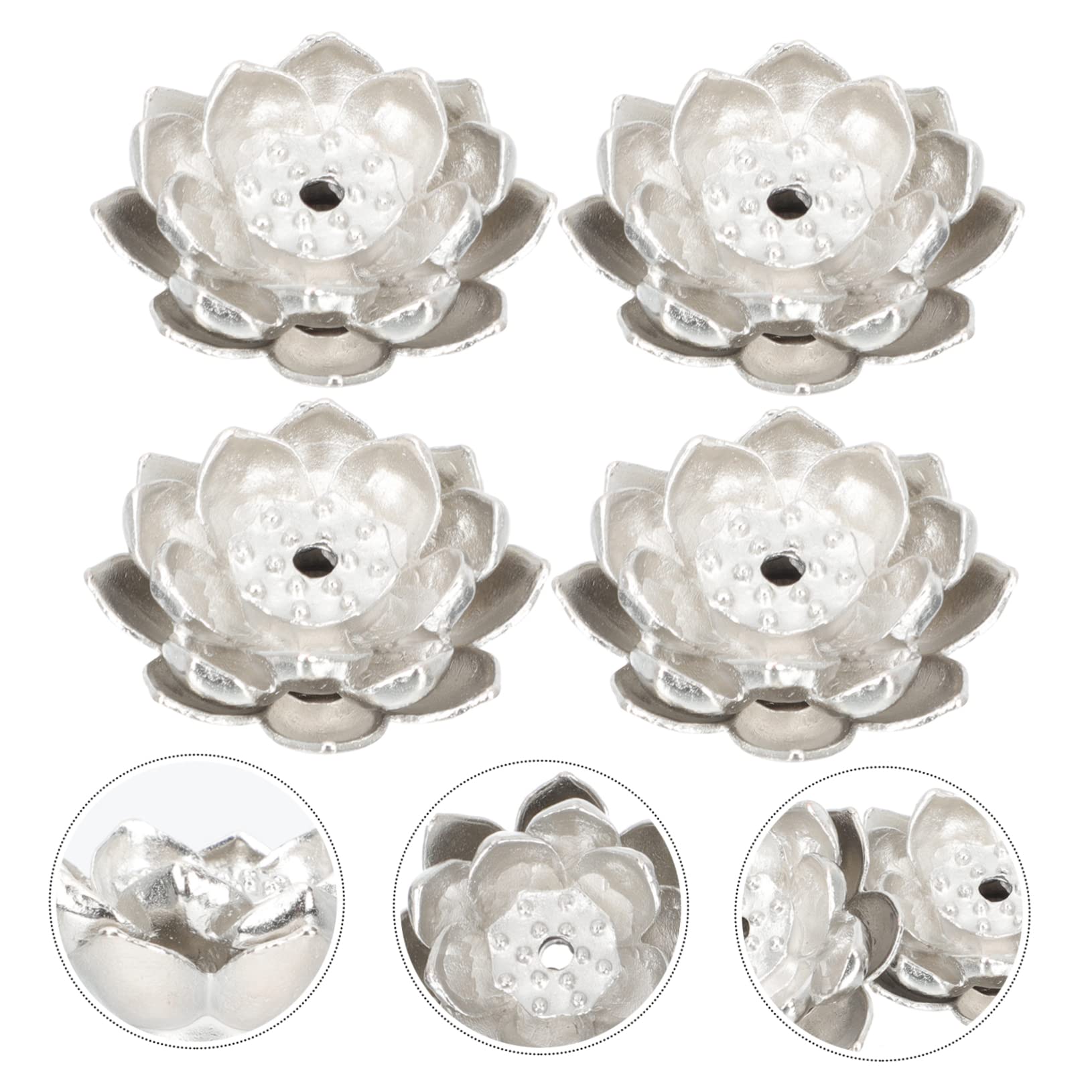 STOBAZA 16stücke Lotus-förmiger Räucherstäbchenhalter Aus Kupfer Für Zuhause Antiker Stil Für Meditation Und Aromatherapie Elegantes Für Jeden