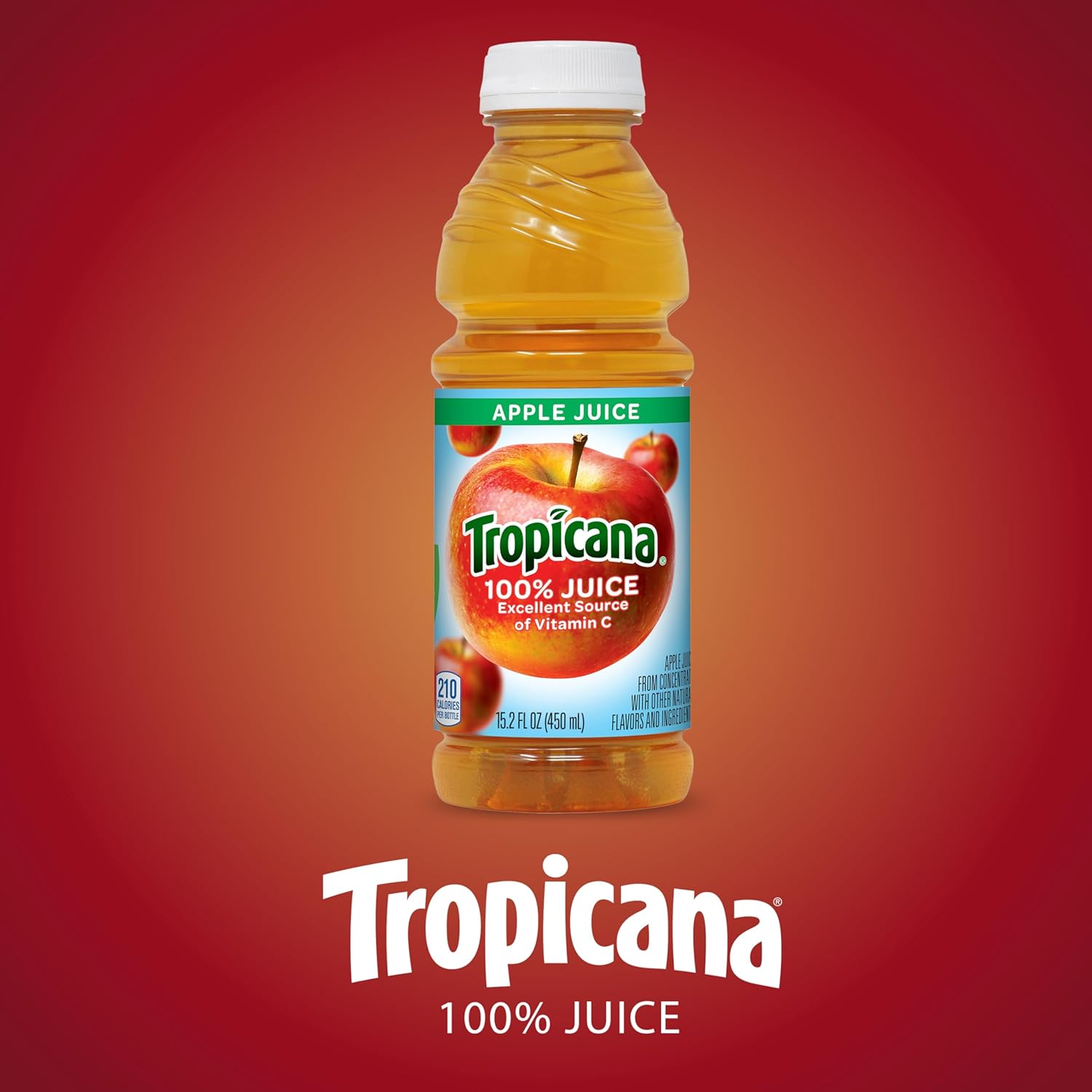 Tropicana 100% Juice Apple (Pack of 12)