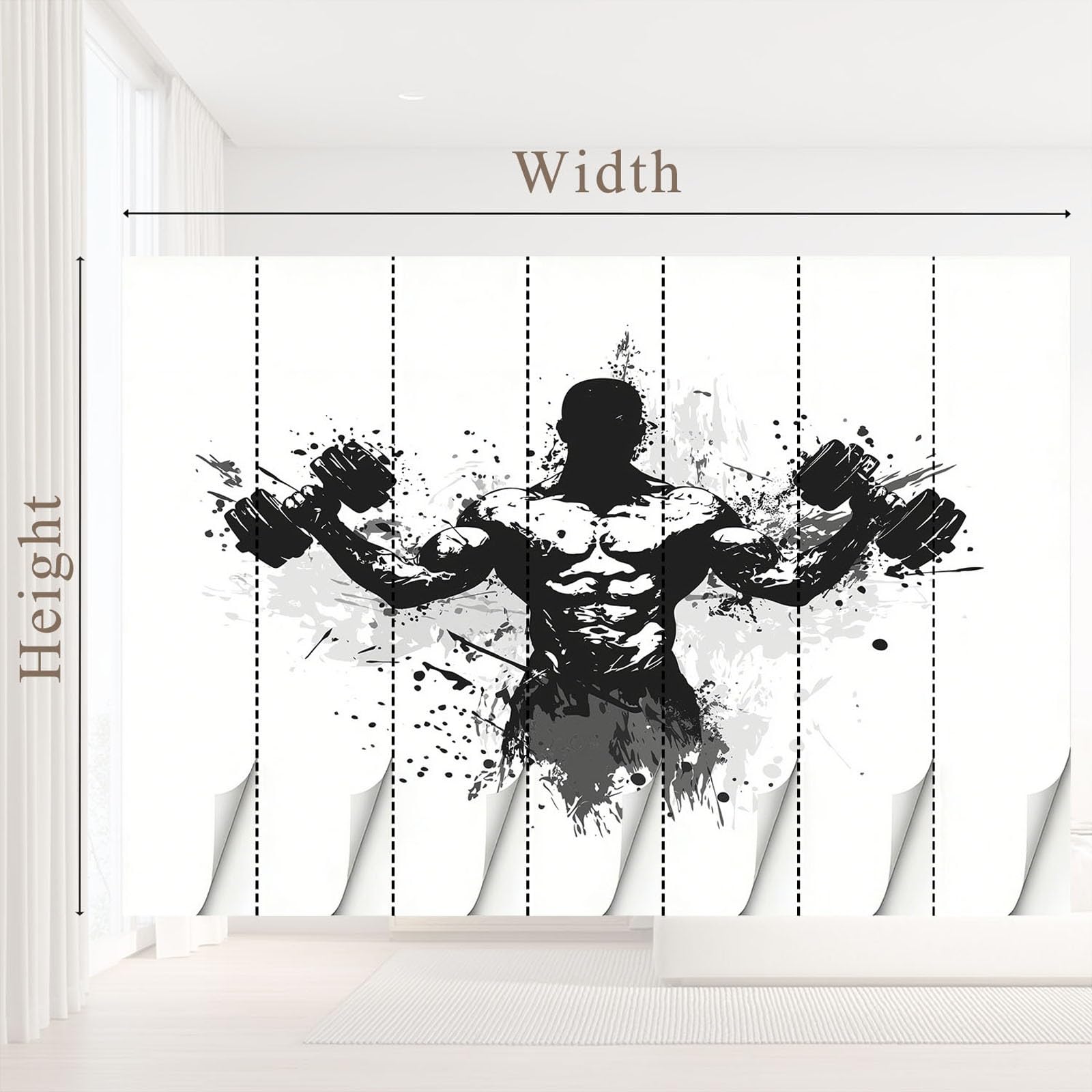 Modna tapeta 3D, fajna, sportowa, 315 x 215 cm, mural, fitness, męska tapeta do sypialni, przedszkola, malowniczego ogrodu, wisząca