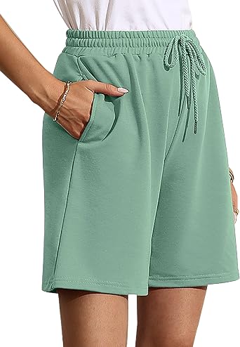 Amazon.com: Quenteen Bermudas para mujer, estilo casual, de verano, de  algodón, hasta la rodilla, con bolsillos : Ropa, Zapatos y Joyería