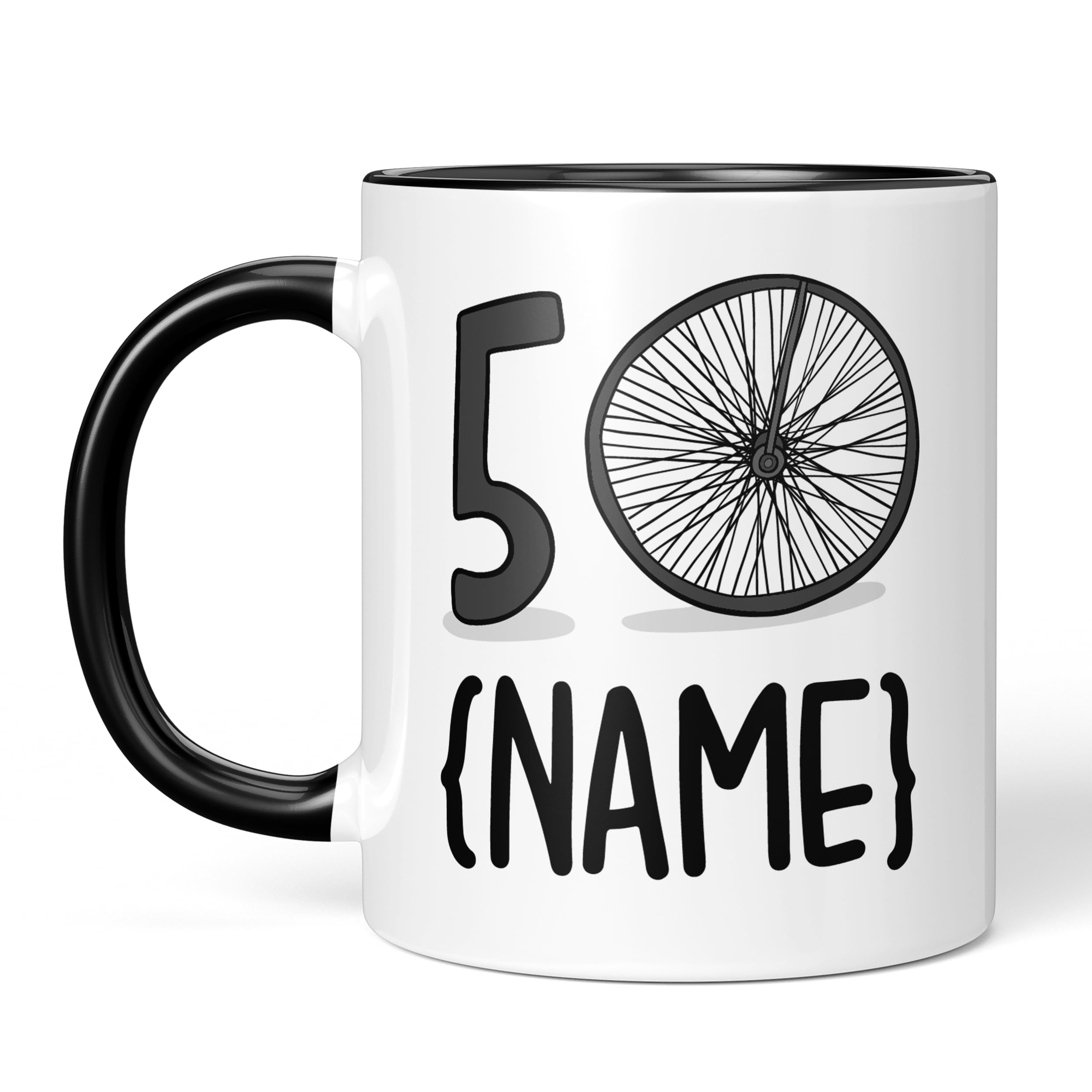 TeePee Creations Bike Milestone Mug (50th), Bike 50th Birthday, Funny Cycling, Present for Mum, Gift for Dad, for Friend, Funny Birthday Gift, Cyclist Present