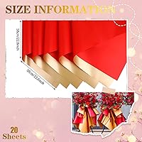 Vista 2 de CCINEE 20 hojas de papel de regalo de flores de doble cara, impermeable, material de embalaje de flores frescas, suministros de ramo de floristería
