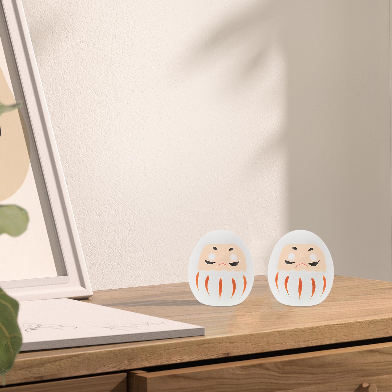 Figura de Cerámica Japonesa Darma, Miniatura Tradicional para Decoración de Escritorio y Hogar, Adorno Japonés de Mesa, Estatua Suerte y Accesorio Decorativo