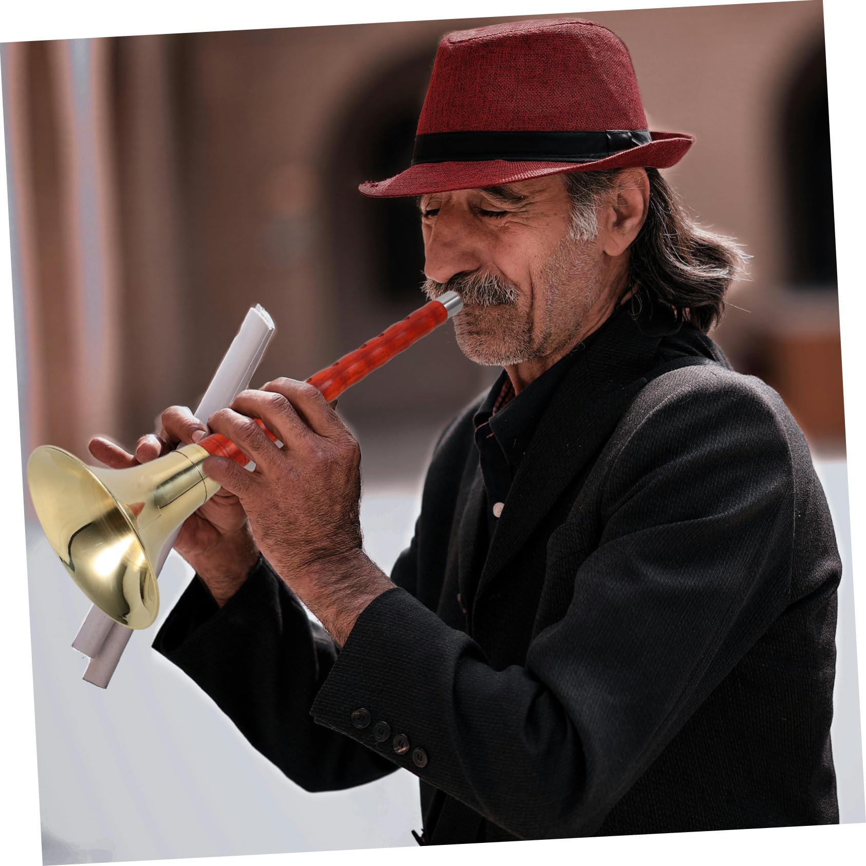 Suona in Legno Professionale in Ebano G Tono, Strumento a Fiato Tradizionale per Principianti e Adulti, Set Accessori e Suonata Melodiosa per Esecuzione Musicale Colore Casuale