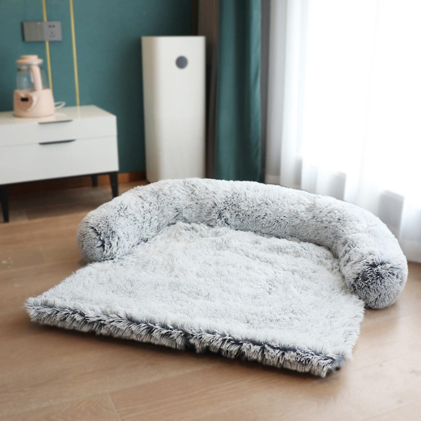 Coperta per animali domestici, traspirante, lavabile, per cani, gatti, conigli, colore grigio S