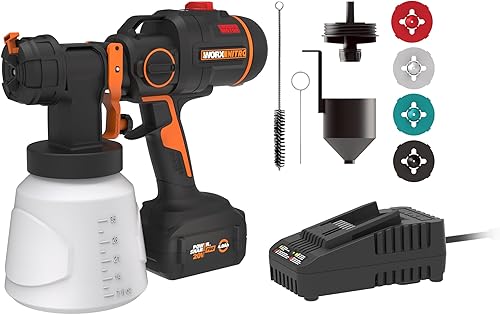 Worx NITRO - Pulverizador de pintura inalámbrico de 20 V con motor sin escobillas