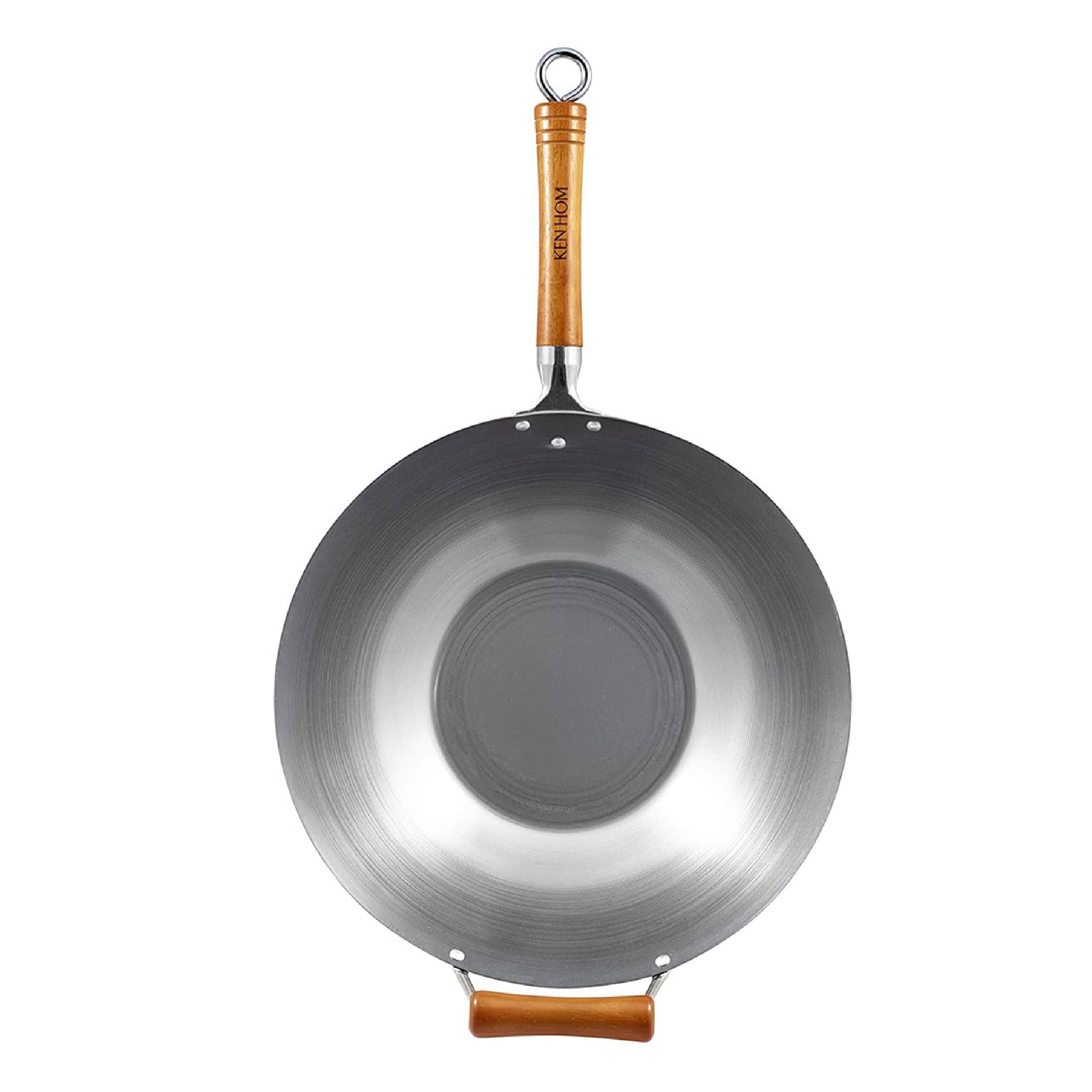 Flat Bottom Stir Fry Wok, 14", Carbon Steel
