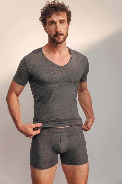 FALKE Men's Daily Climate Control Outlast® Deep V-Neck M S/S Ts Cotton Quick Drying Pack of 1 Underwear (Pack of 1)