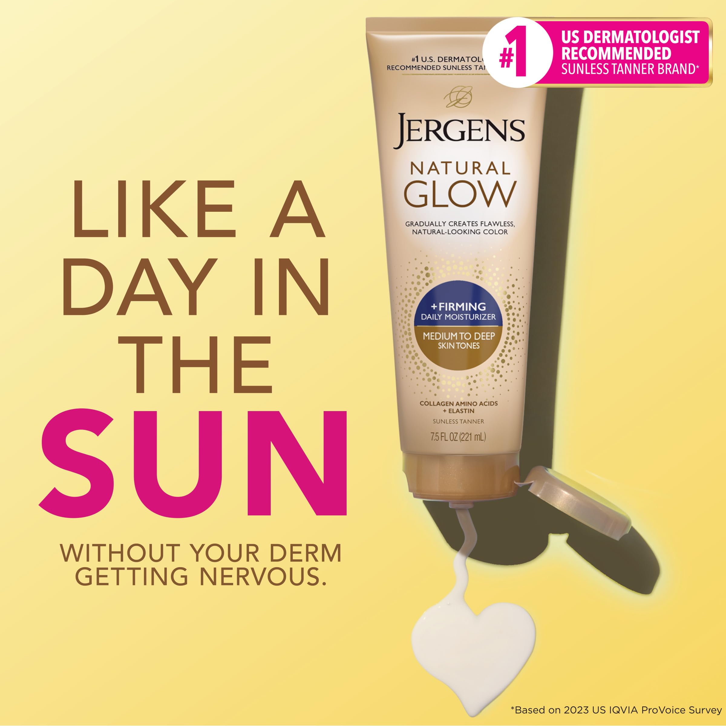 Jergens Natural Glow Firming Medium Tanning Lotion, 7.5-Oz