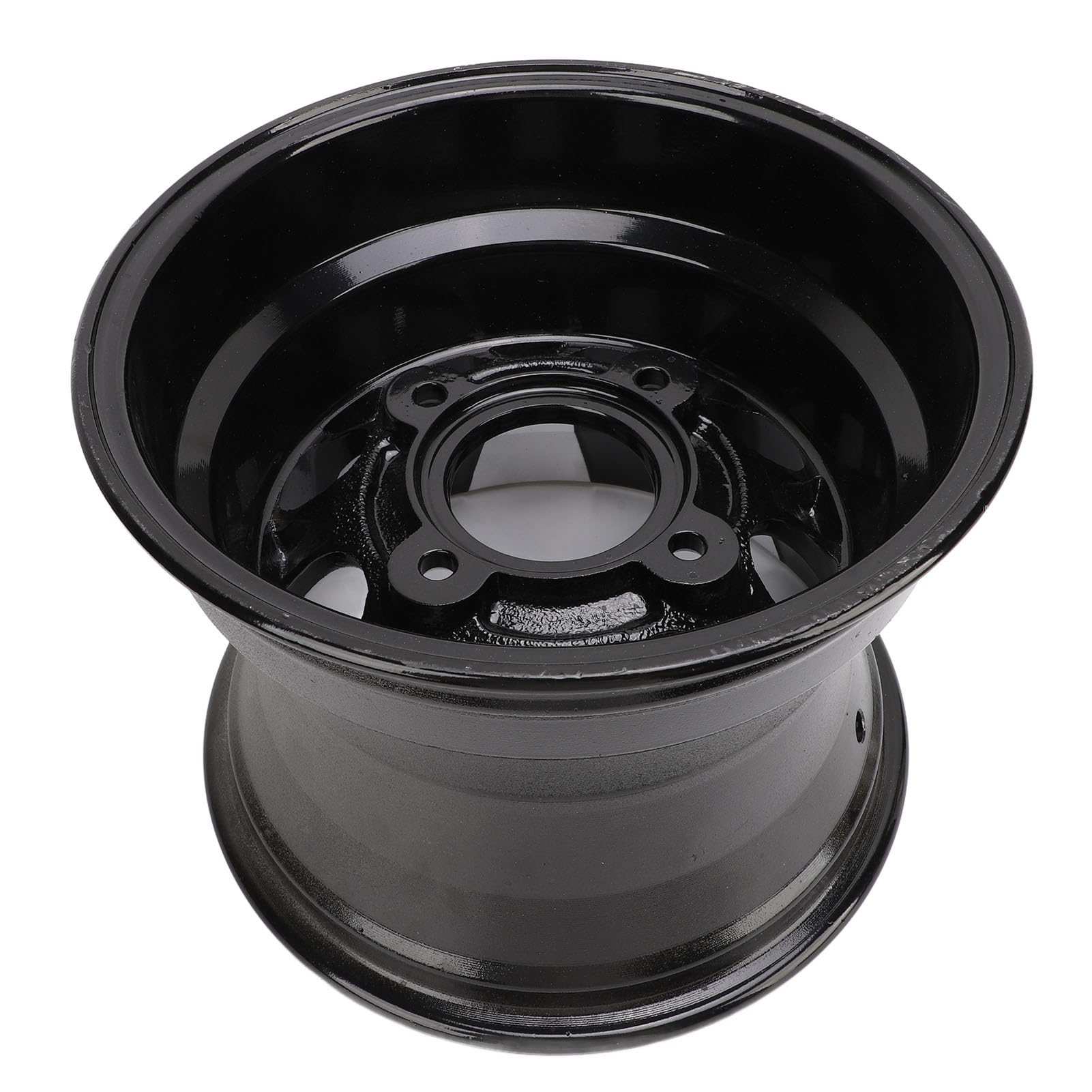 Cerchione per Ruota 10 X 5,7 Pollici, Cerchione per Ruota ATV con 4 Fori, Cerchione in Lega di Alluminio con Finitura Lavorata, Compatibile con Carrello Go (Larghezza