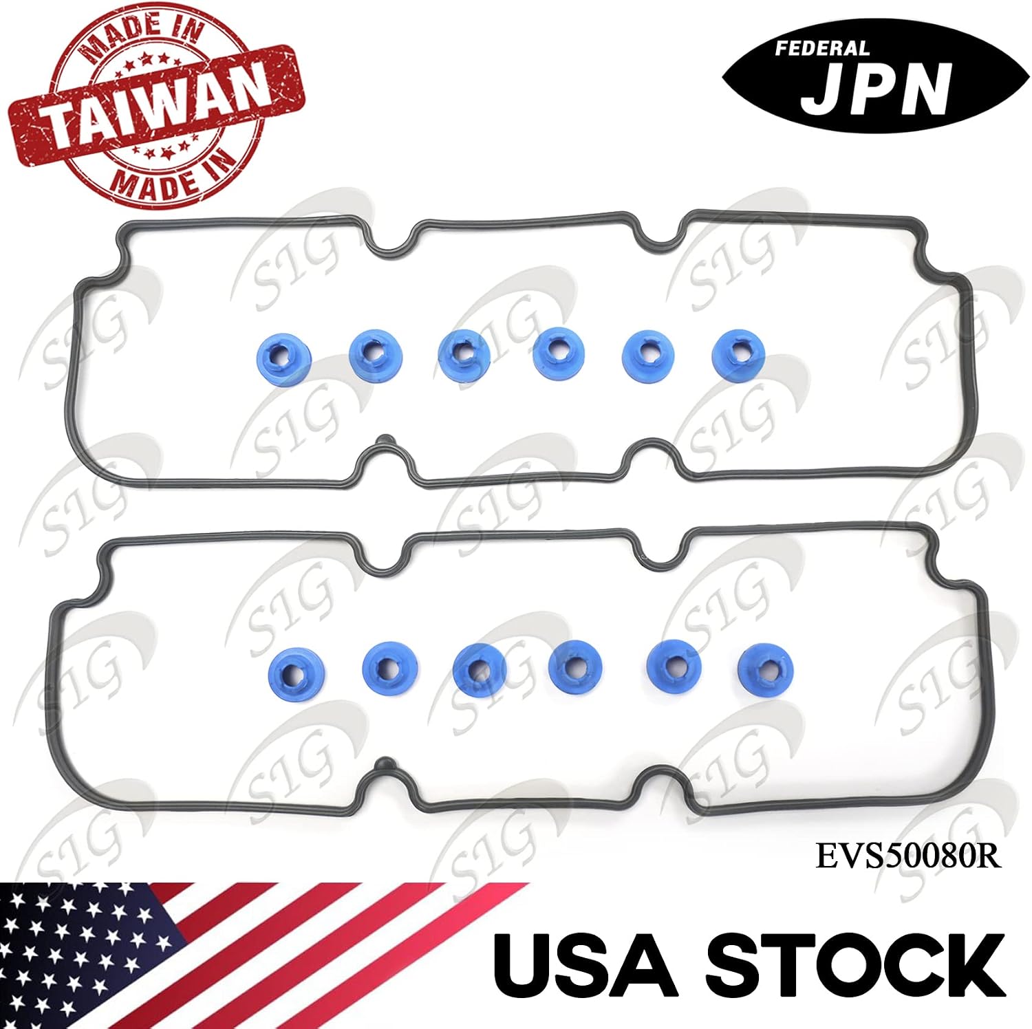 Engine Valve Cover Gasket Compatible with Buick & Chevrolet & Oldsmobile & Pontiac Model Allure & Electra & Camaro & Impala & Grand Am & Grand Prix with Engine Base 3.8L V6 (Rep# VS50080R) - EVS50080R