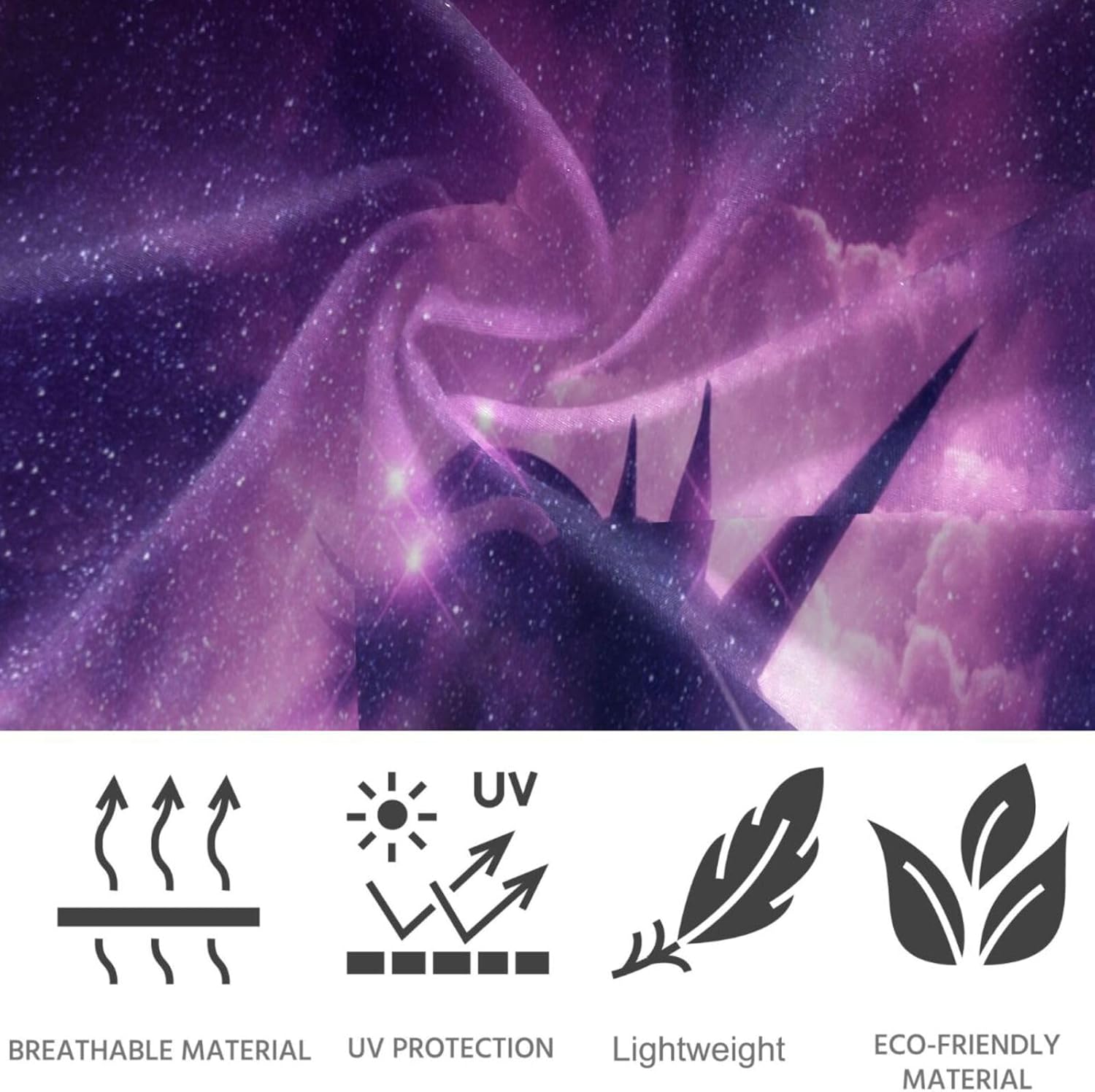 visesunny High Waist Yoga Pants with Pockets Unicorn Galaxy Cloud Soft Tummy Control Workout Leggings - Image 5