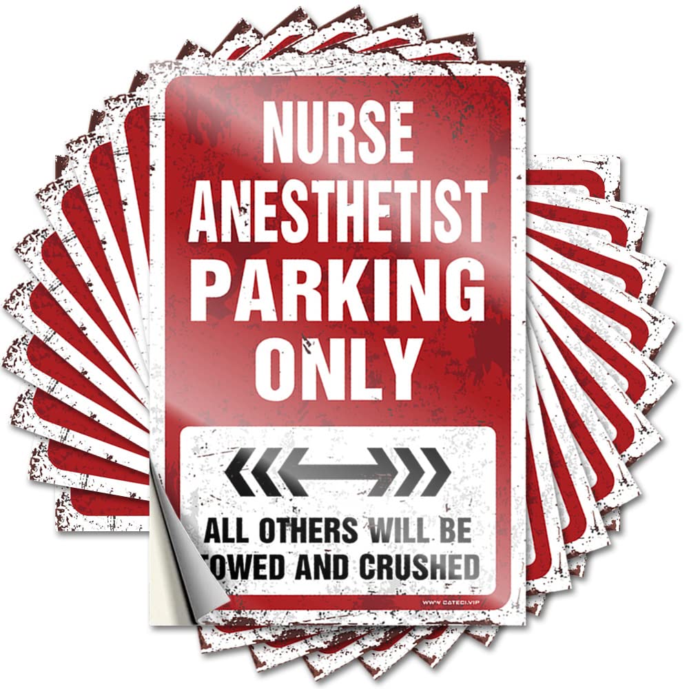 Snarky, Lettering Sticker Cover Nurse Anesthetist Parking Only | Farmers Indie(6X9CM)