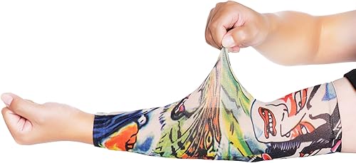 Miniatura 7 de Manga de compresión de tatuaje, mangas de brazo para tatuaje, fundas de manga de tatuaje, mangas de tatuaje temporales, mangas de protección solar,