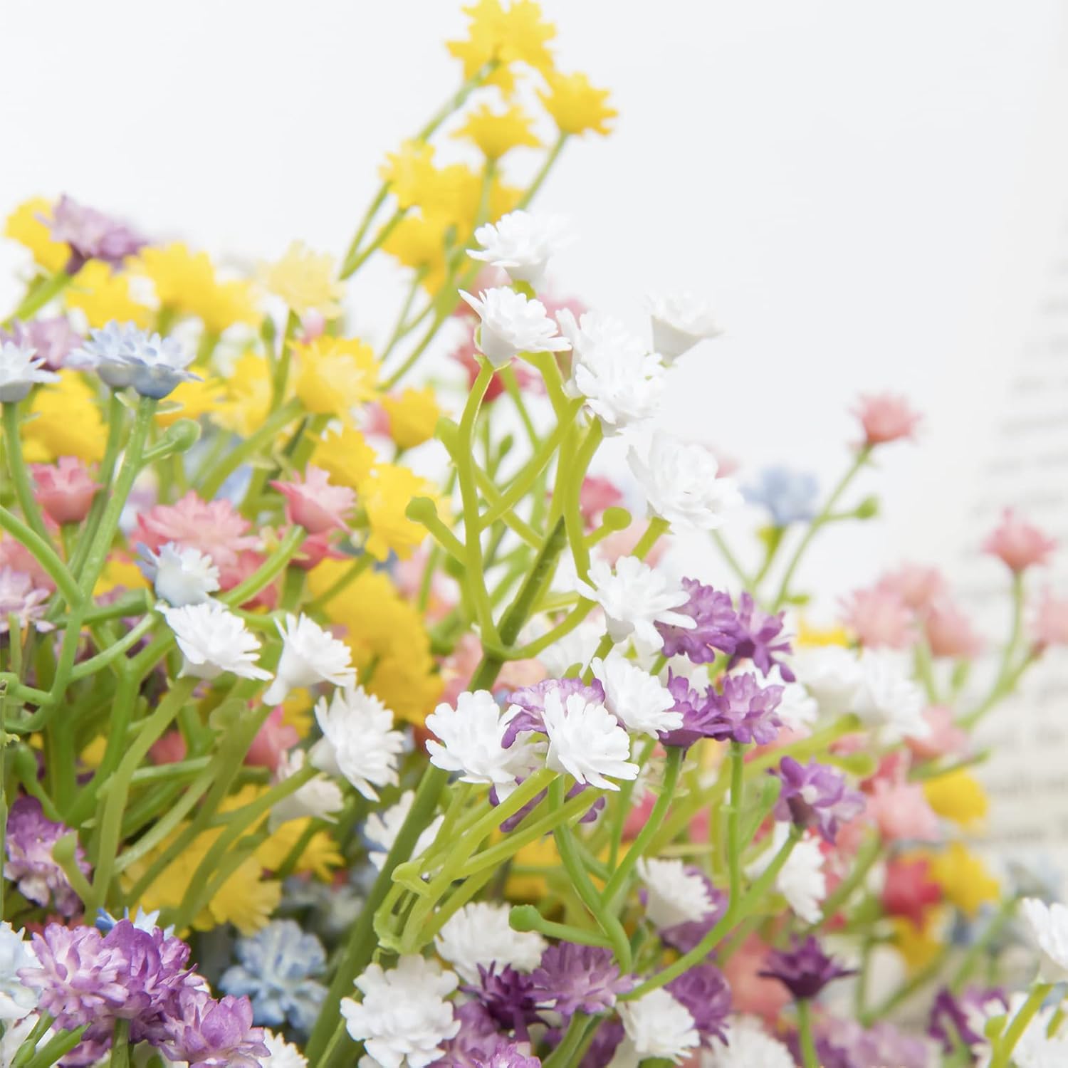 DEEMEI 15 PCS Babys Breath Artificial Flowers Fake Babys Breath Flowers Artificial Bulk Gypsophila Bouquets Real Touch Faux Flowers for Wedding Floral Arrangement Party Home Decoration - Image 2