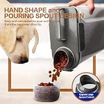 TIOVERY Contenant pour aliments pour chiens, 5-7 Lbs Contenant alimentaire hermétique pour animaux de compagnie, Distributeur de contenants pour aliments de chats avec poignée portable, Spout de verser et 4 Boucles de phoque pour chiens Chats 2 Emballage gris