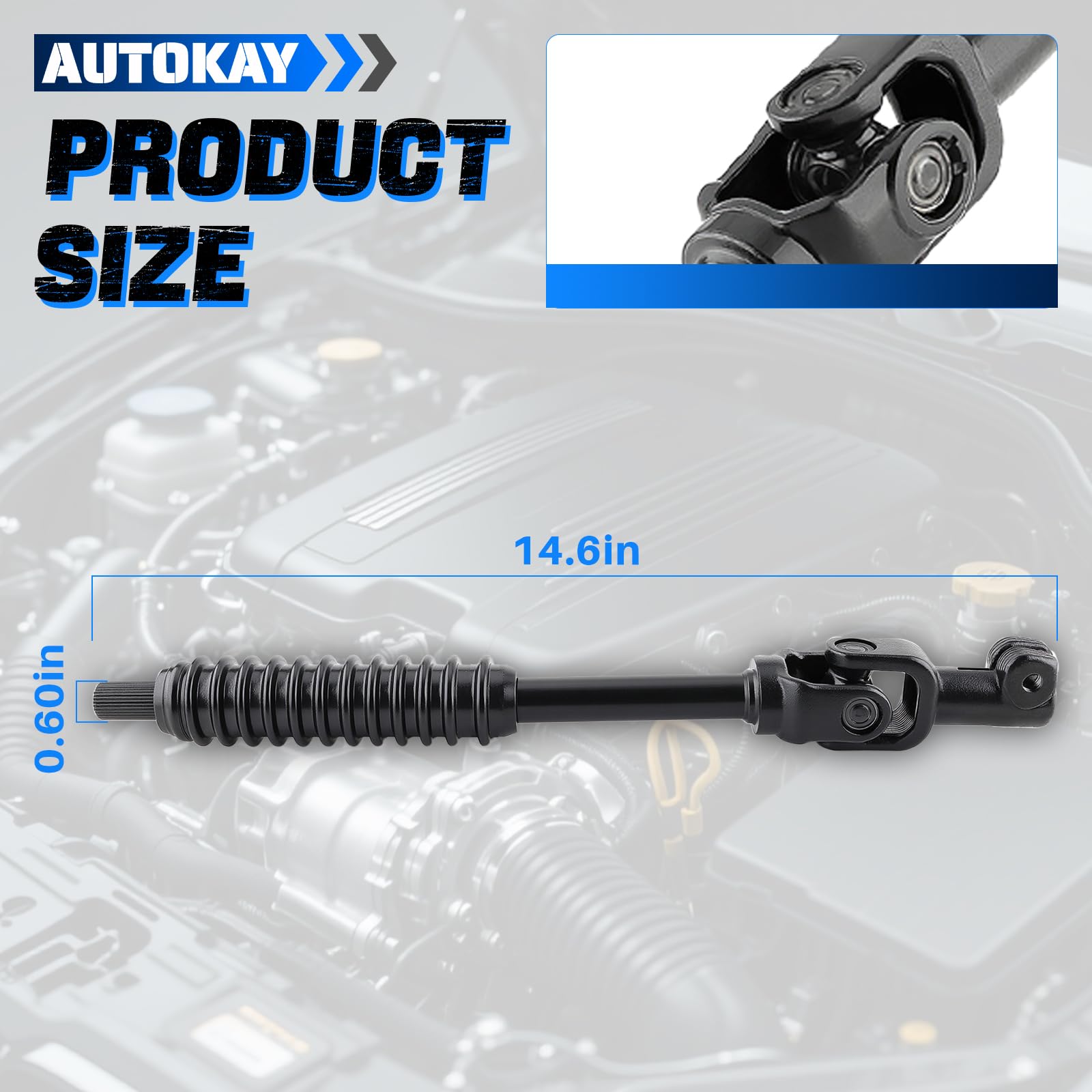 AUTOKAY 45203-04021 Albero sterzo inferiore compatibile con albero sterzo intermedio Tacoma 4WD 2005-2015