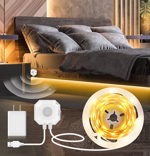 MATICOD Motion Sensor Lights Indoor Under Bed Lights, 3500K Motion