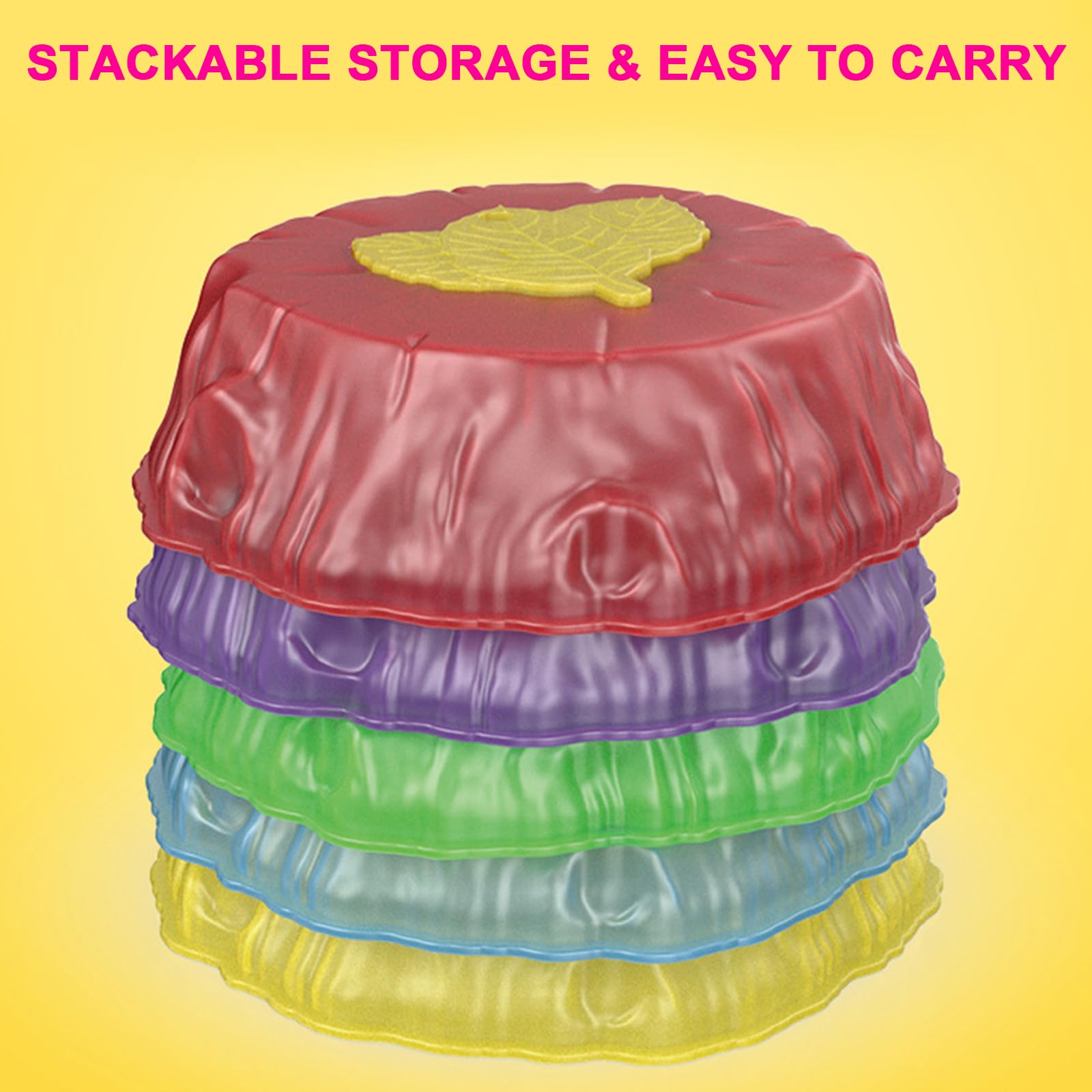 Light Up Stepping Stones Kids, 6 Pcs Sensory Stepping Stones, Stackable Balance Stepping Stones Kids - Image 4