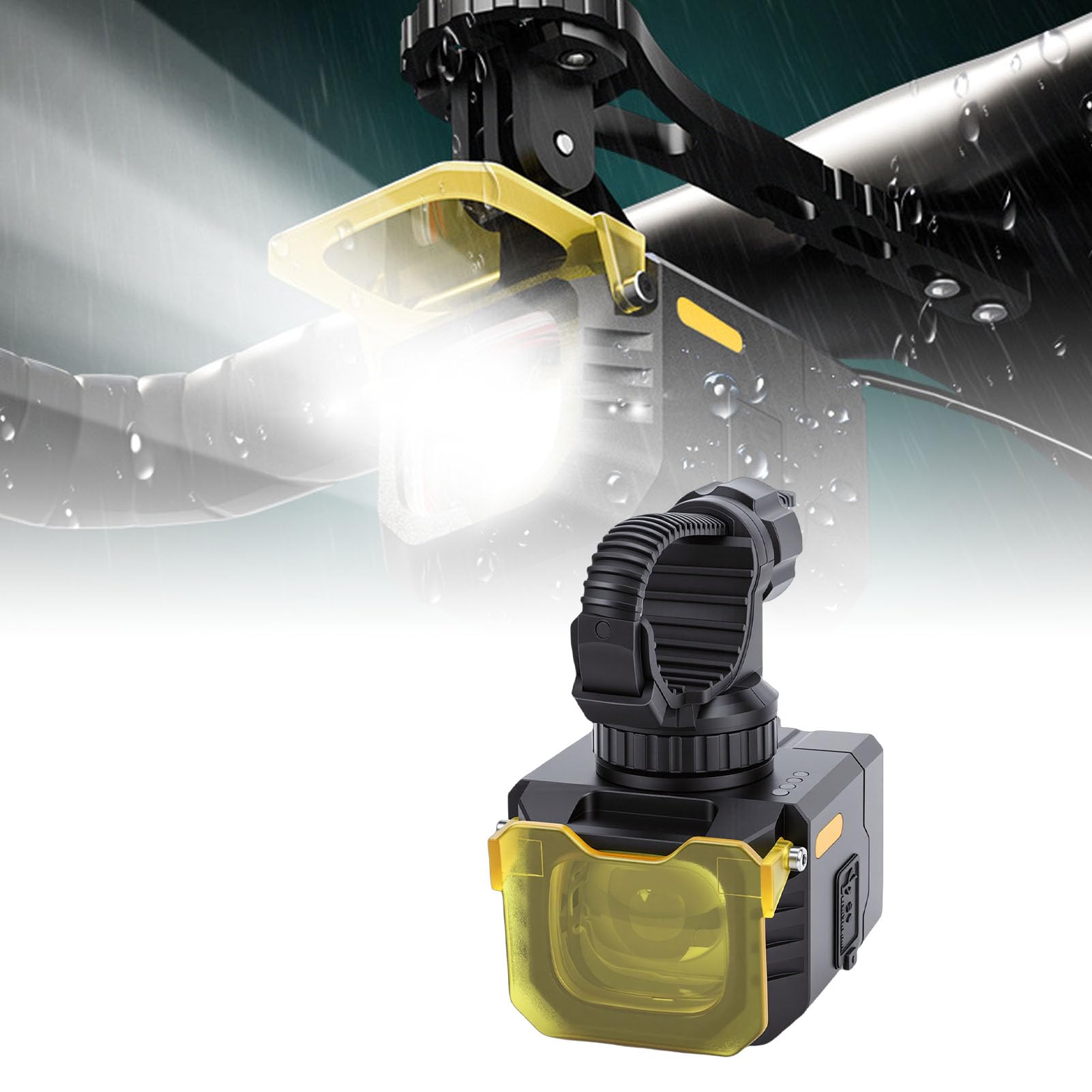 Luce per Bicicletta Luce a LED per Bicicletta in Lega di Alluminio 2400lx Tipo C Ricaricabile IPX5 Telecomando 3600mAh per Guida Notturna Pendolarismo su Strada e Mountain Bike