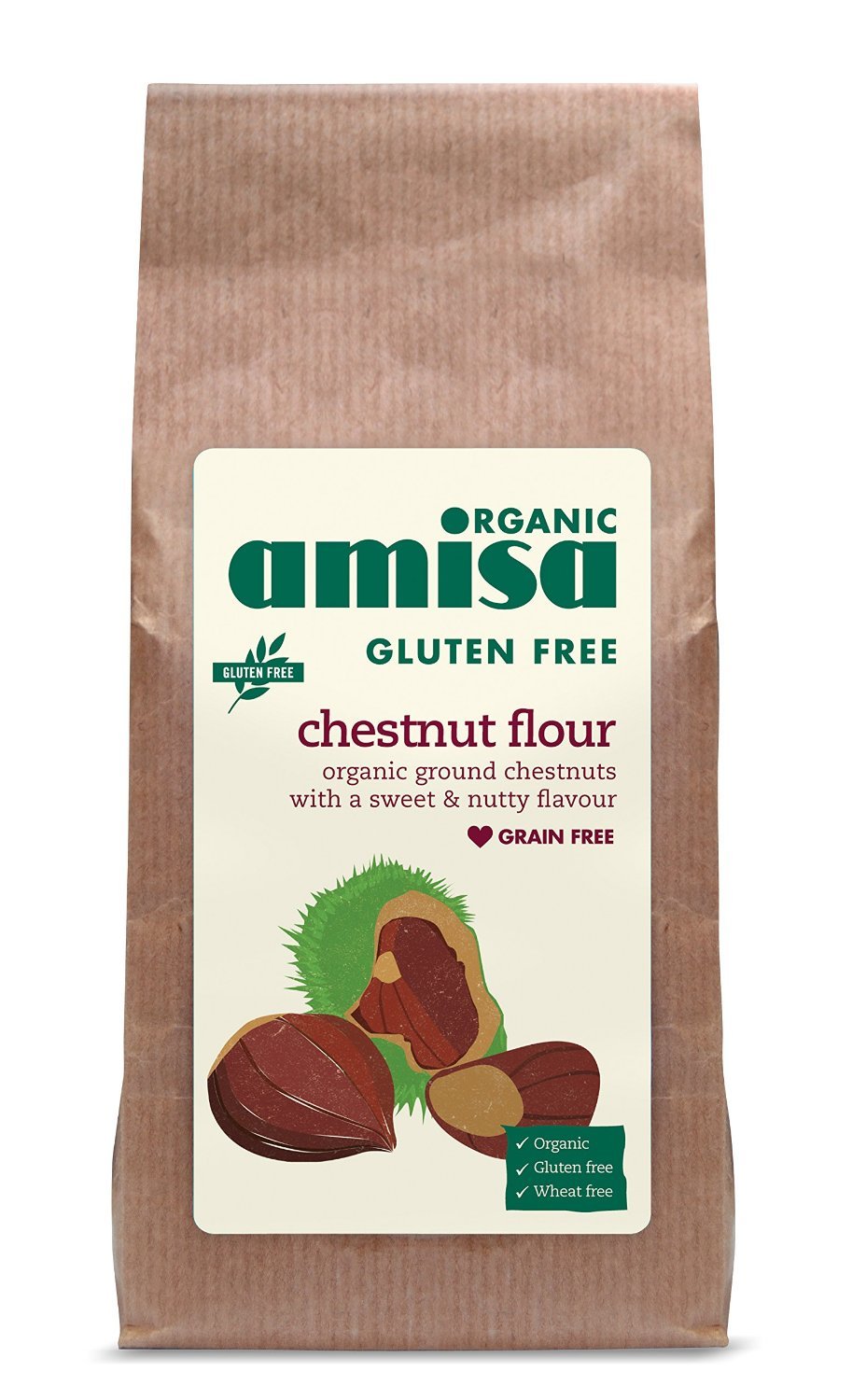 Amisa | Chestnut Flour - Organic | 6 x 350G
