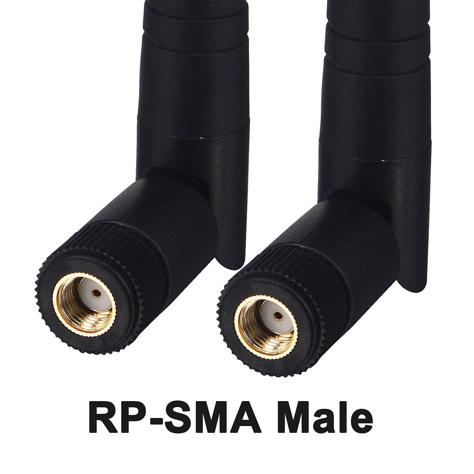 BOOBRIE 2-Pack Dual Band WiFi Antenna 2.4GHz 5GHz 5.8GHz 8dBi RP-SMA Male Connector Omni Directional WiFi Bluetooth Antenna for WiFi Router Network Devices Security IP Camera